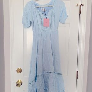New hello molly baby blue sundress size small